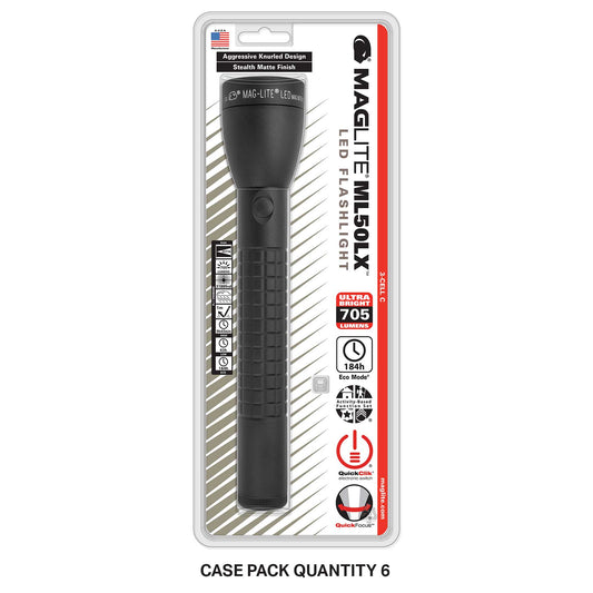 ML50LX LED 3-Cell C flashlight in blister packaging