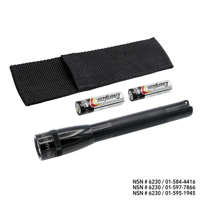 Mini Maglite LED Flashlight AA with Holster Black