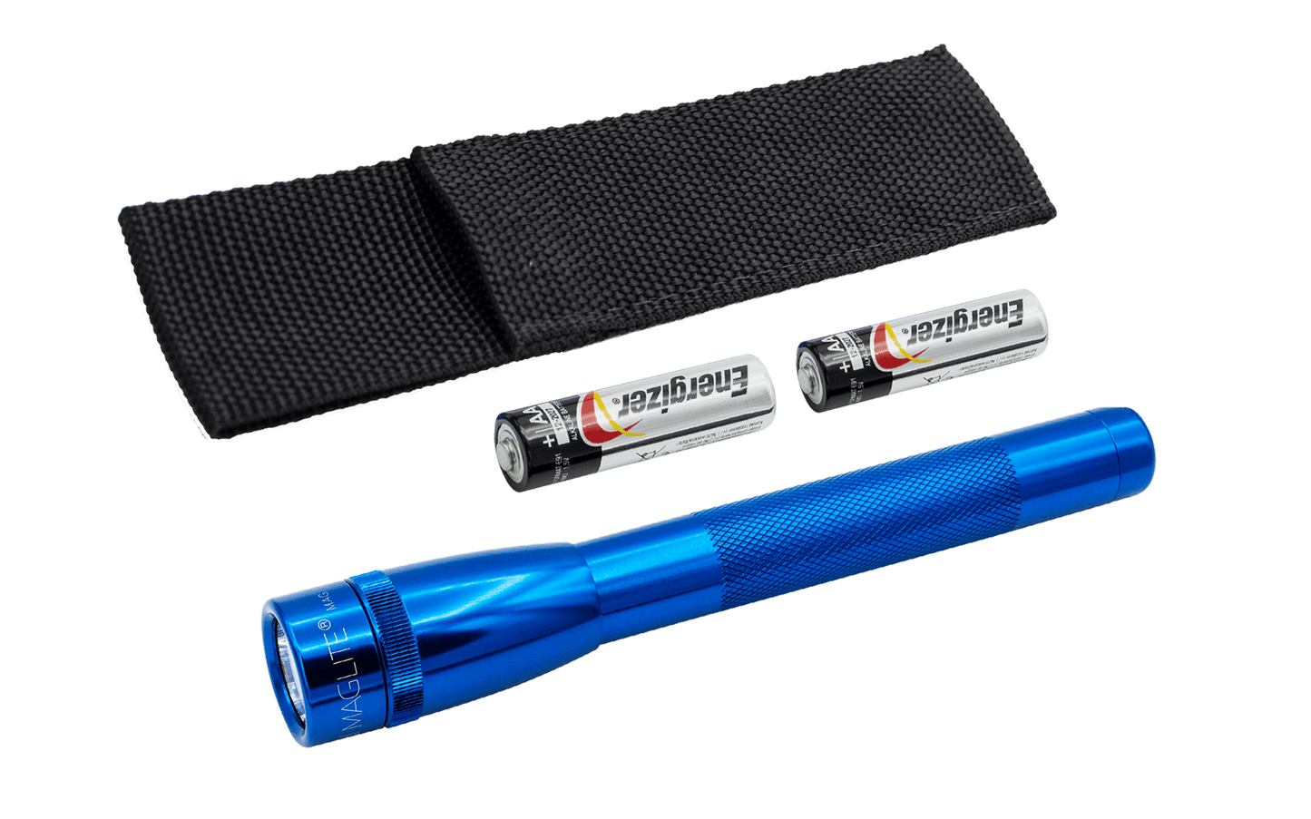 Mini Maglite LED Flashlight AA with Holster Blue