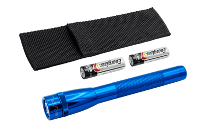 Mini Maglite LED Flashlight AA with Holster Blue