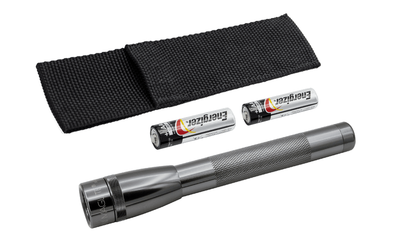 Mini Maglite LED Flashlight AA with Holster Grey