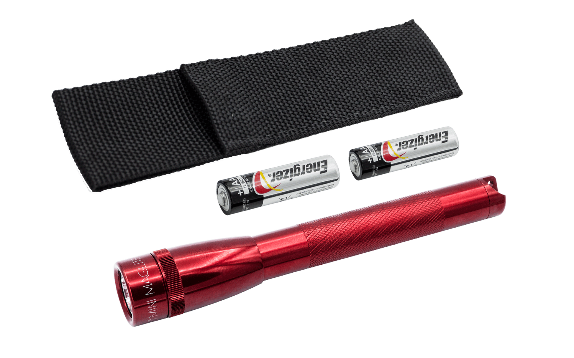 Mini Maglite LED Flashlight AA with Holster Red