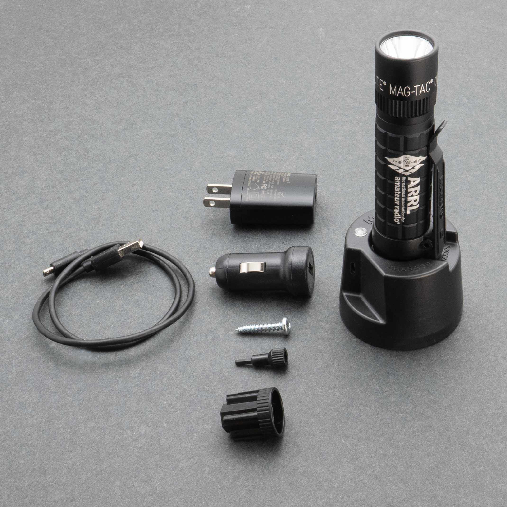 The MAG-TAC LED Rechargeable Flashlight with special engraving