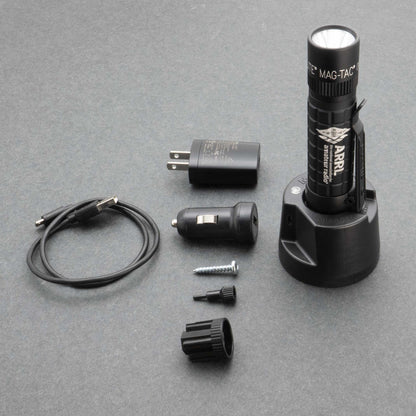 The MAG-TAC LED Rechargeable Flashlight with special engraving