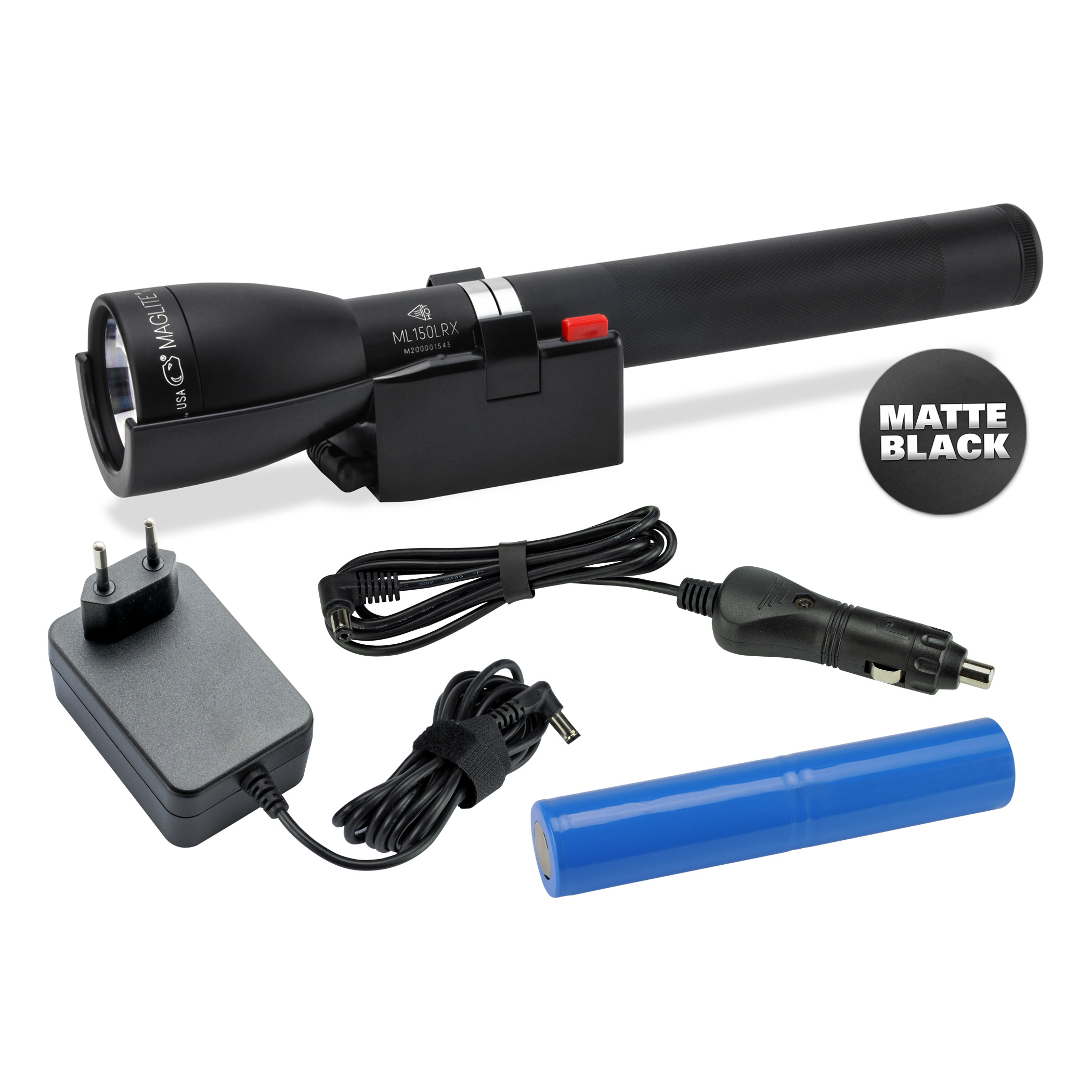 Maglite® ML150LRX® Rechargeable LED Flashlight – 458-Meter Beam, Up to 79-Hour Runtime, 1,082 Lumens, Quick Focus®, QuickClik® & Fast-Charging LiFePO4 Power