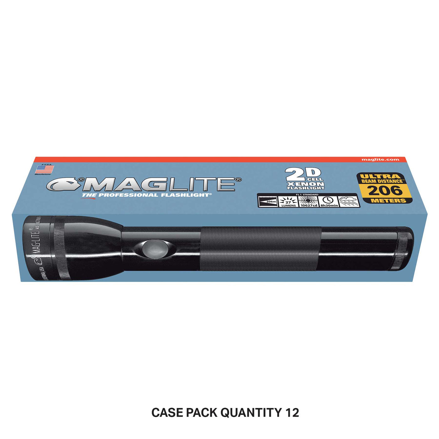 Maglite S2D015 Flashlight 2 Cell D Black