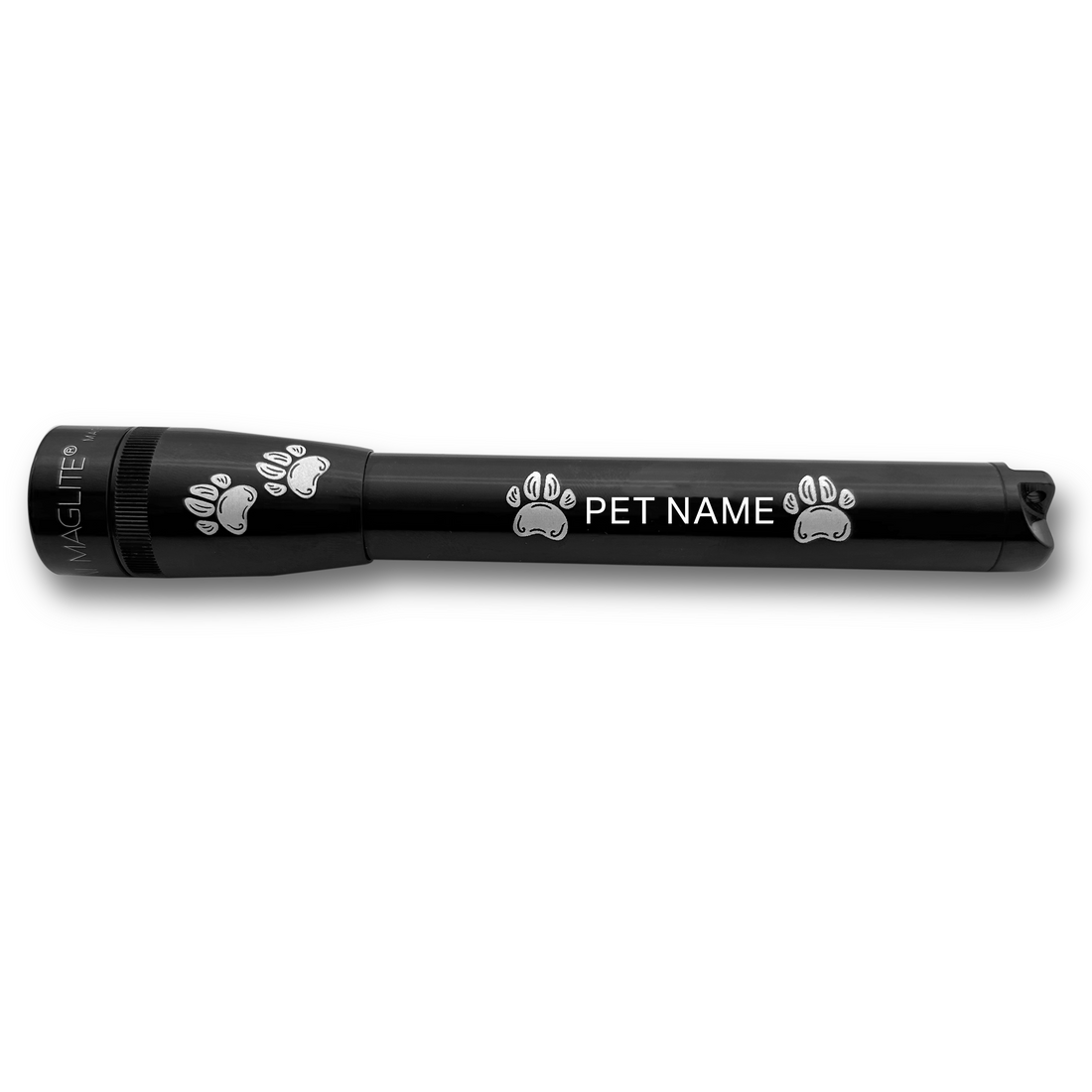 Mini Maglite Pocket Flashlight with Pet's name engraving
