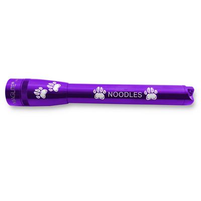 Mini Maglite Pro LED Flashlight - Purple - Custom Pet Engraving