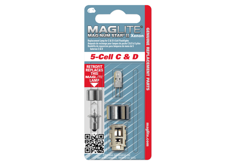 Replacement Lamp-Bulb for Maglite 5-Cell C & D Flashlight