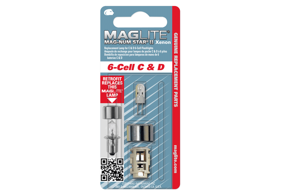 Replacement Lamp-Bulb for Maglite 6-Cell C & D Flashlight