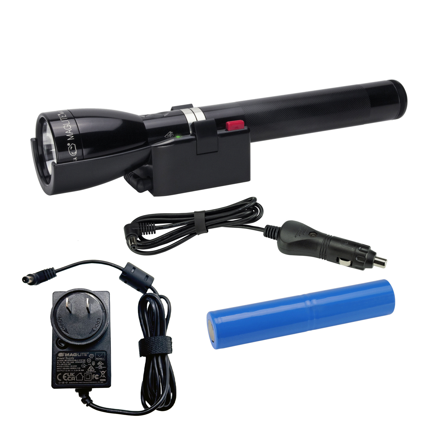 Maglite ML150LR(X) Mag Charger Rechargeable LED Fast-Charging Maglite Flashlight 120V