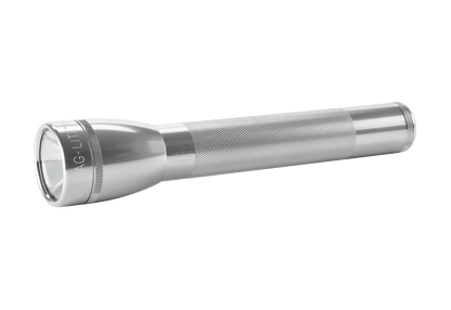 Maglite ML25LT LED 3-Cell C flashlight silver finish with knurled grip and glass lens