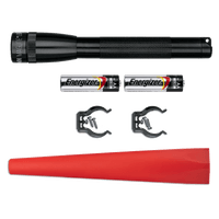 Mini Maglite LED AA Pocket Flashlight with safety traffic cone