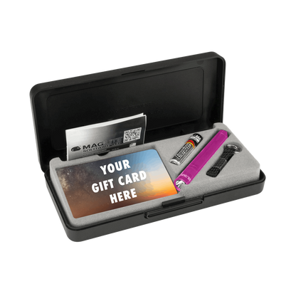 Maglite Solitaire Classic keychain flashlight with gift card box- pink