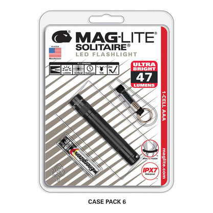 Mag-Lite Solitaire LED flashlight blister pack Case Pack 6