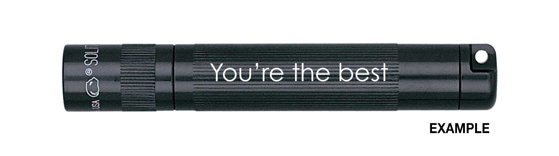 Maglite® Solitaire® LED Flashlight - Black - Custom Engraving – 46-Meter Beam, 1-Hour 45-Minute Runtime & 47 Lumens