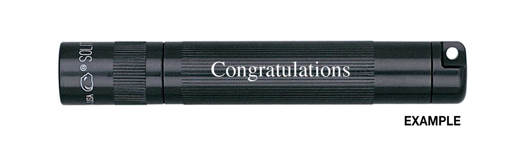 Maglite® Solitaire® LED Flashlight - Black - Custom Engraving – 46-Meter Beam, 1-Hour 45-Minute Runtime & 47 Lumens