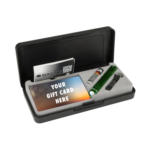 Solitaire LED Key Chain Flashlight with Gift Card Gift Box