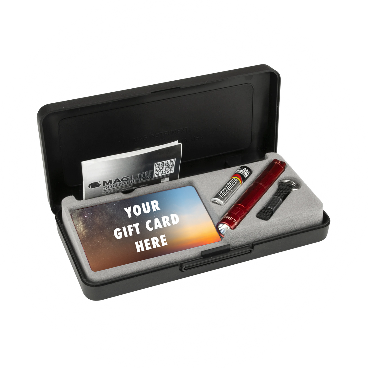 Solitaire LED Key Chain Flashlight Gift Card Gift Box – Maglite