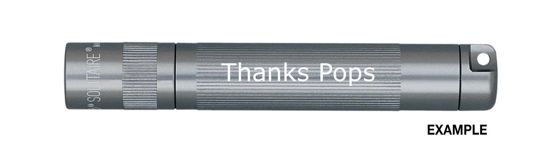 Maglite® Solitaire® LED Flashlight - Gray - Custom Engraving – 46-Meter Beam, 1-Hour 45-Minute Runtime & 47 Lumens