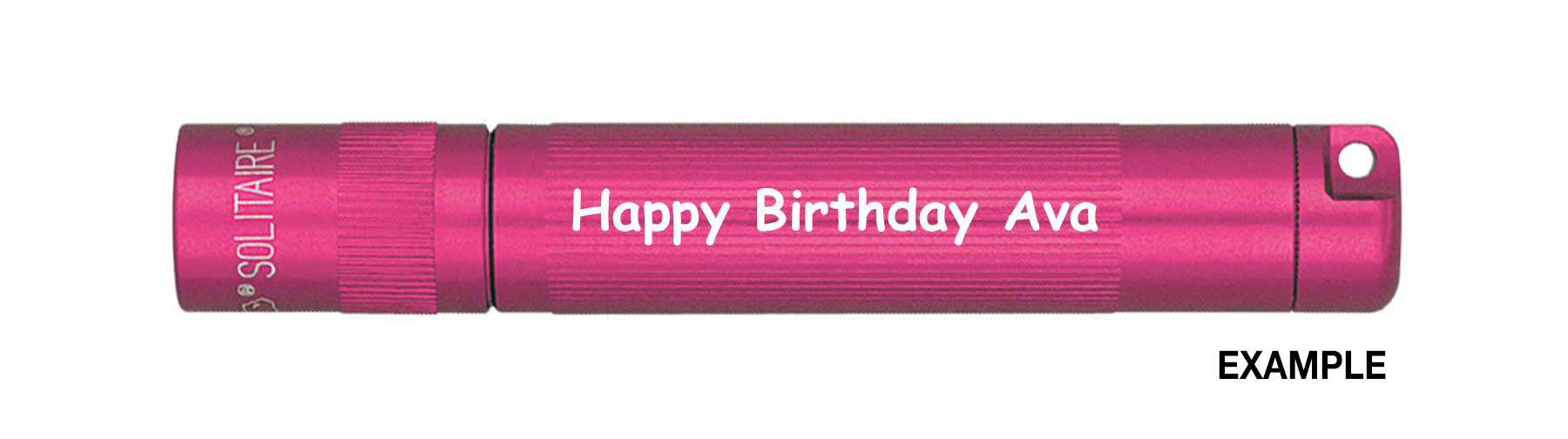 Maglite® Solitaire® LED Flashlight - Pink - Custom Engraving – 46-Meter Beam, 1-Hour 45-Minute Runtime & 47 Lumens