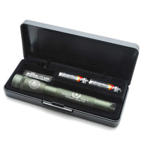 World War II commemorative Mini Maglite PRO LED 2AA in a black presentation case with batteries.