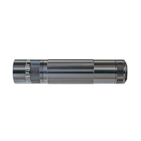 Black Maglite XL100 LED flashlight shown horizontally with XL100 marking visible at the left.