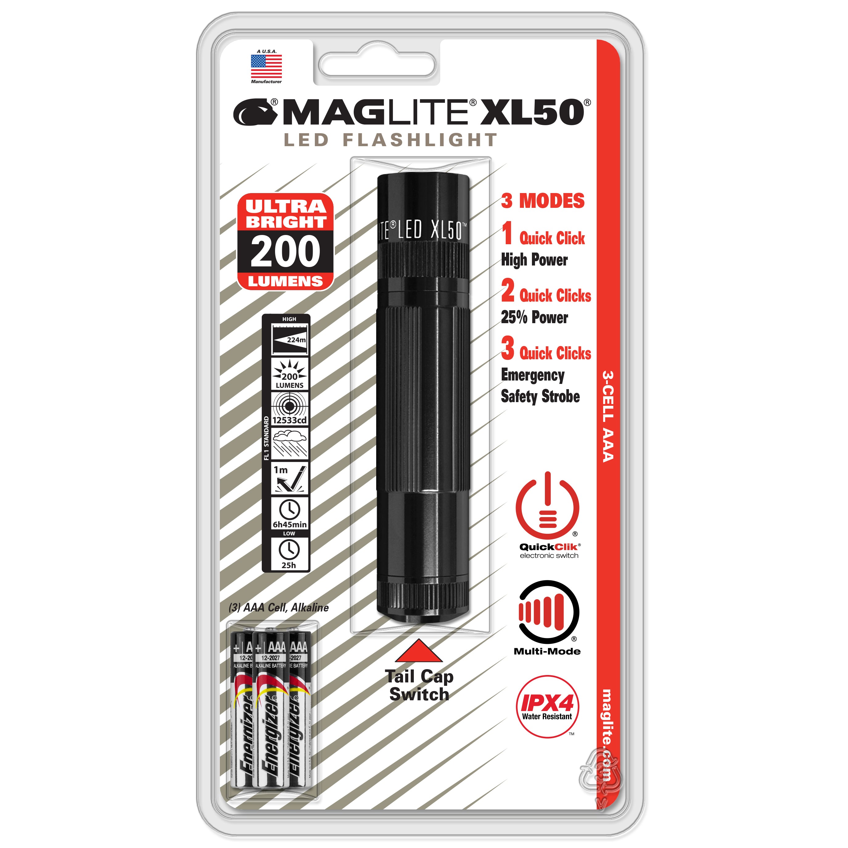 Supreme 15AW MAGLITE XL50 LED LIGHT 黒 Maglite XL50 LED 3 Cell AAA Blister Pack