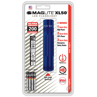 Maglite XL50 LED Pocket Flashlight Blue