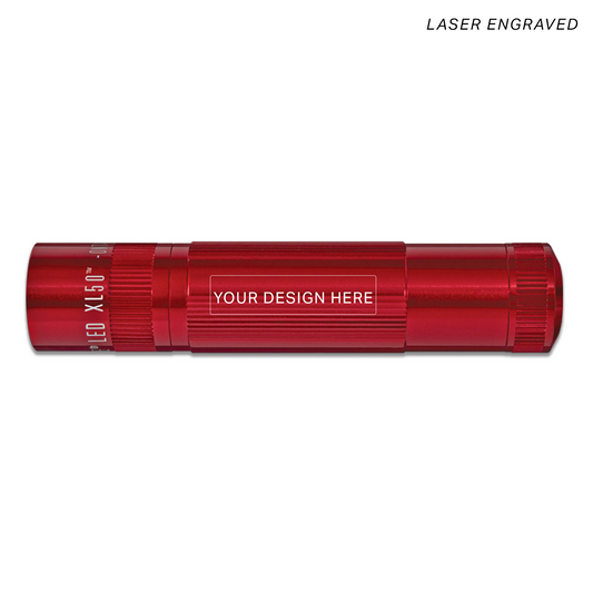XL50 LED 3-Cell AAA - Red - Custom Engraving