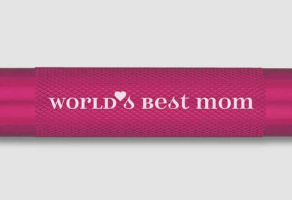 Mini Maglite with Laser Engraving World's Best Mom Red