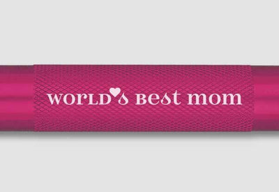 Mini Maglite with Laser Engraving World's Best Mom Red