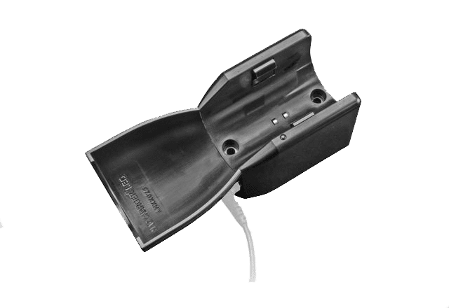 Mag Charger LED rechargeable charging cradle in black plastic with a cord