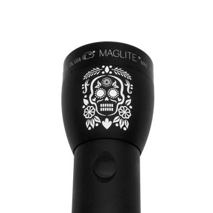 Maglite ML300LX 3-Cell LED Flashlight with Unique Dia De Los Muertos laser engraving