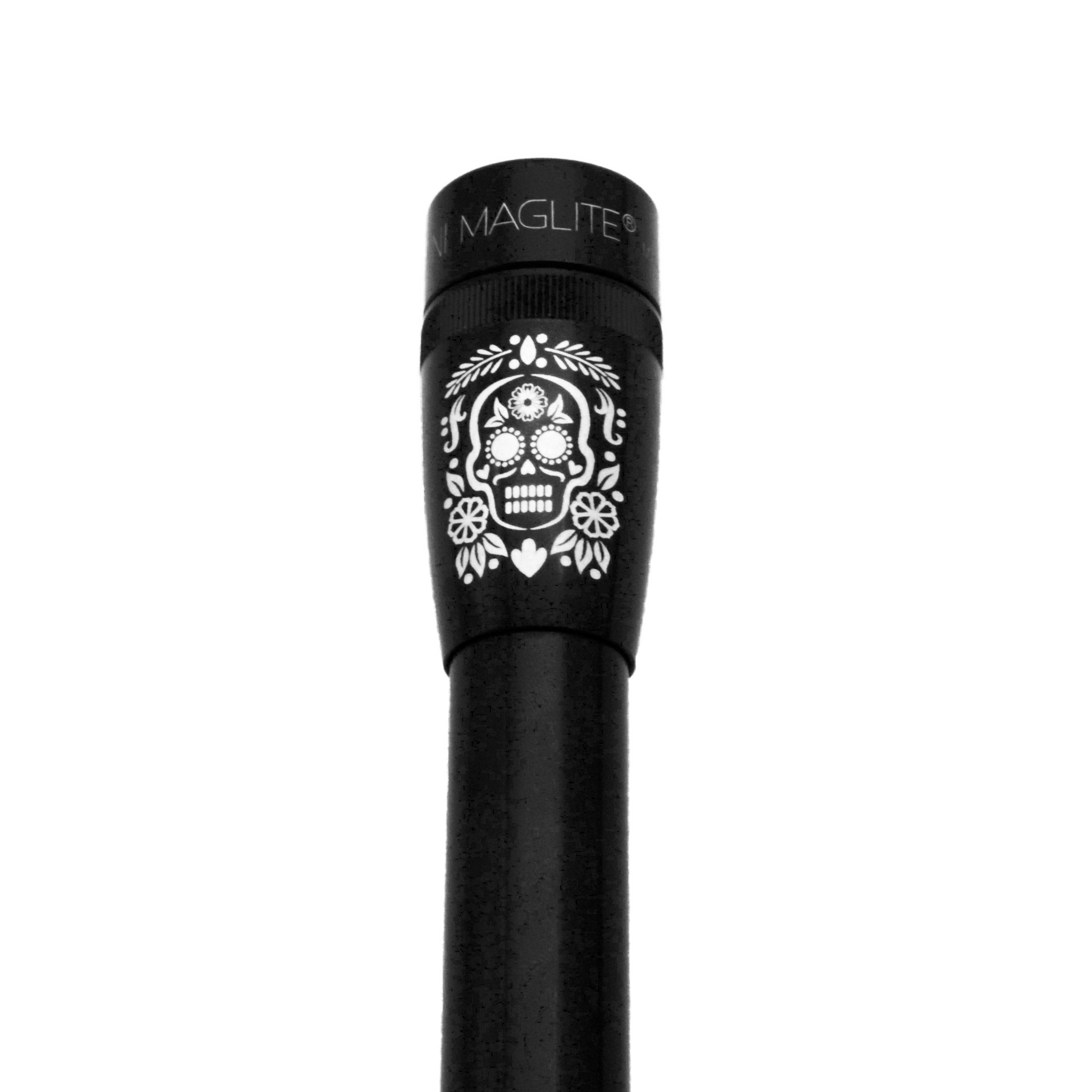 MiniMag 2AA Cell Black LED Flashlight, Día de Los Muertos