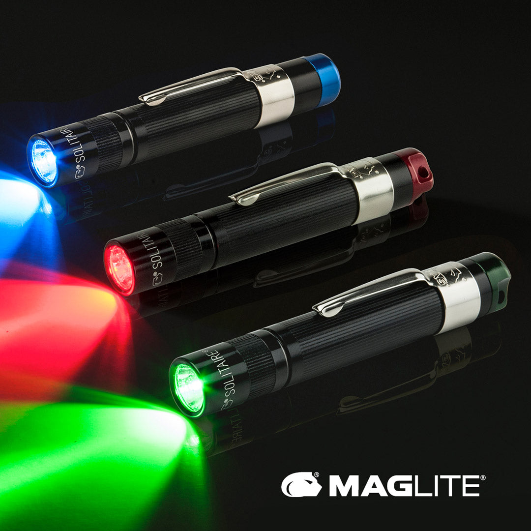 Maglite Solitaire pocket flashlights Spectrum colors