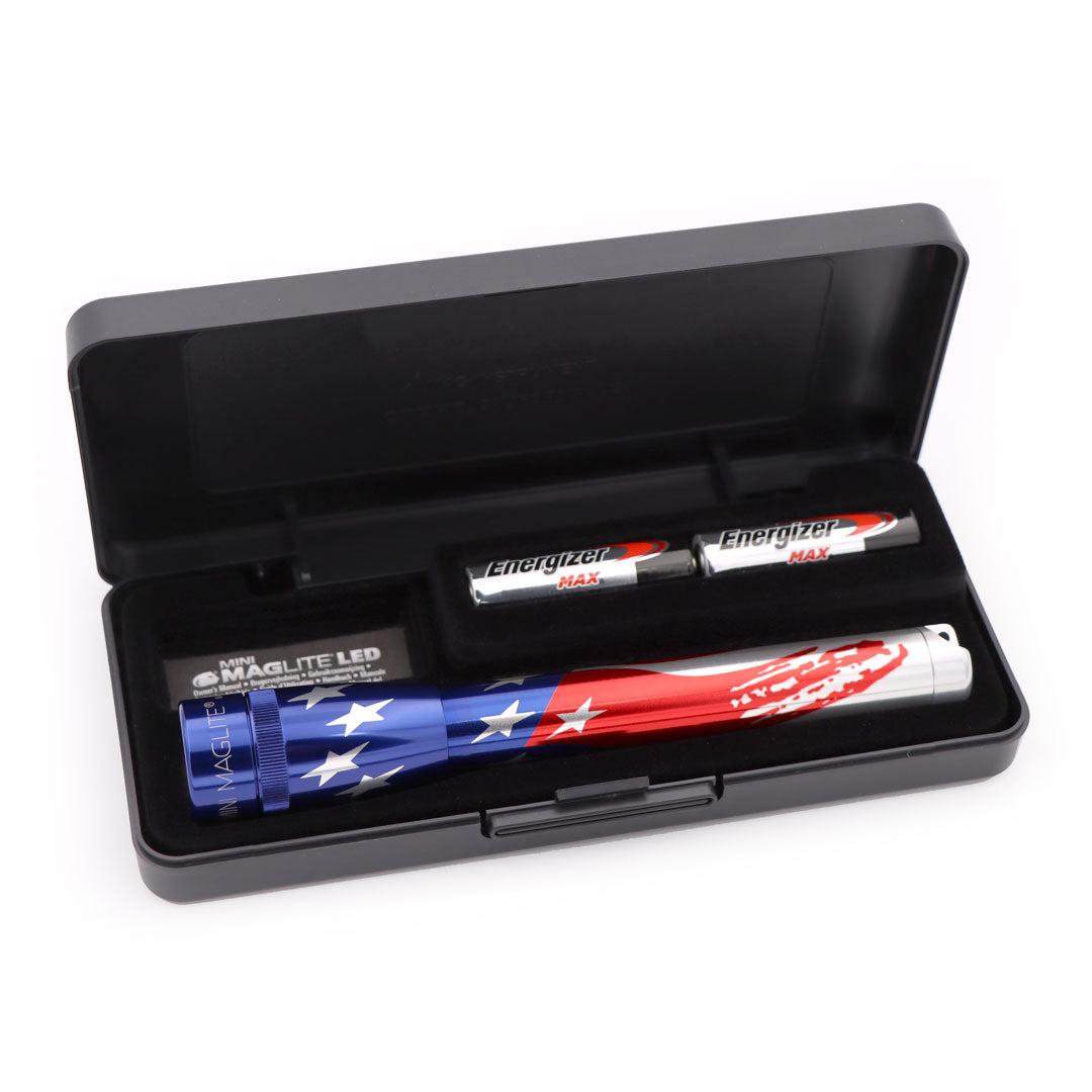 Mini Maglite 懐中電灯 アメリカ国旗デザイン〔限定〕 Flag-lite Limited Edition Mini Maglite LED Flashlight