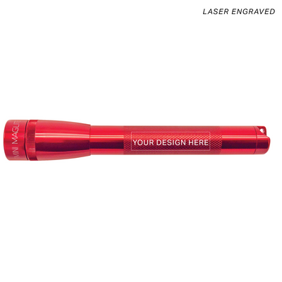 Mini Maglite Pro LED Flashlight - Red - Custom Engraving