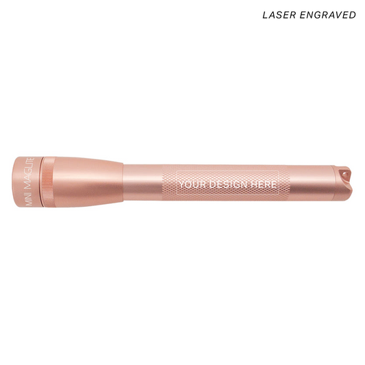 Mini Maglite Pro LED Flashlight - Rose Gold - Custom Engraving