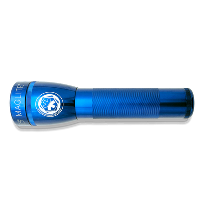 MAGLITE ML25LT 2 CELL FLASHLIGHT, BLUE with APA LOGO BUNDLE