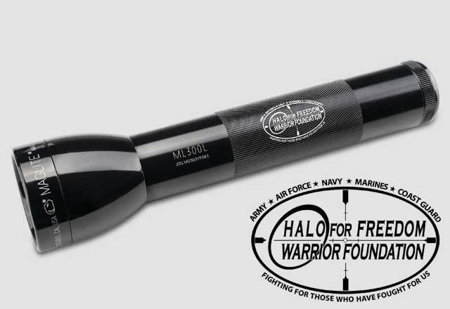 Maglite ML300L 2-Cell D LED Flashlight - Black - Halo